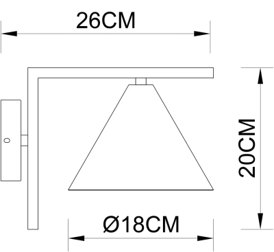 Бра Arte Lamp DAVID A7033AP-1BK, 1хE27