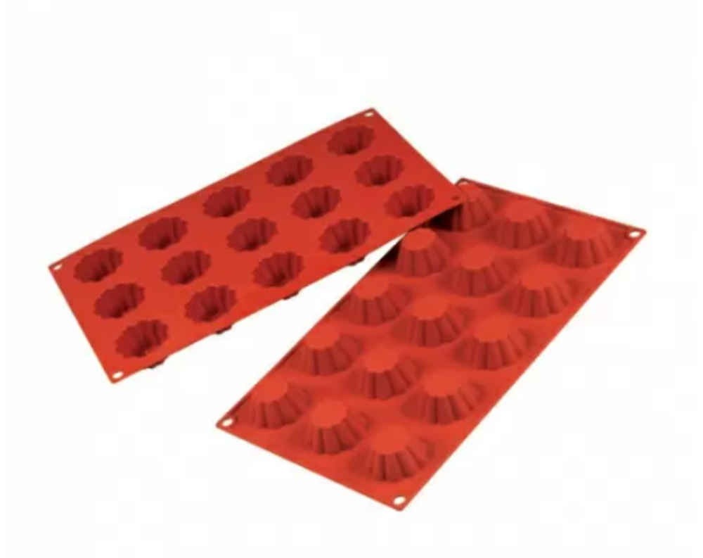 Форма силиконовая P.L. Proff Cuisine "Бриош" 12 ячеек d 57 мм, h 22 мм (30*17,5 см)