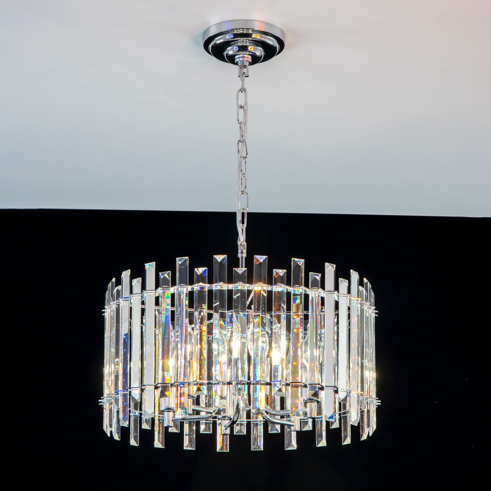 Citilux Ингвар CL334161 Люстра подвесная хрустальная Хром