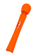 Оранжевый вибромассажер Vim Vibrating Wand - 31,3 см. (Цвет: оранжевый)