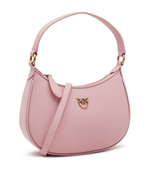 Кожаная сумка хобо half moon mini vitello seta Pinko - пудро-розовый(101523 A0F1)