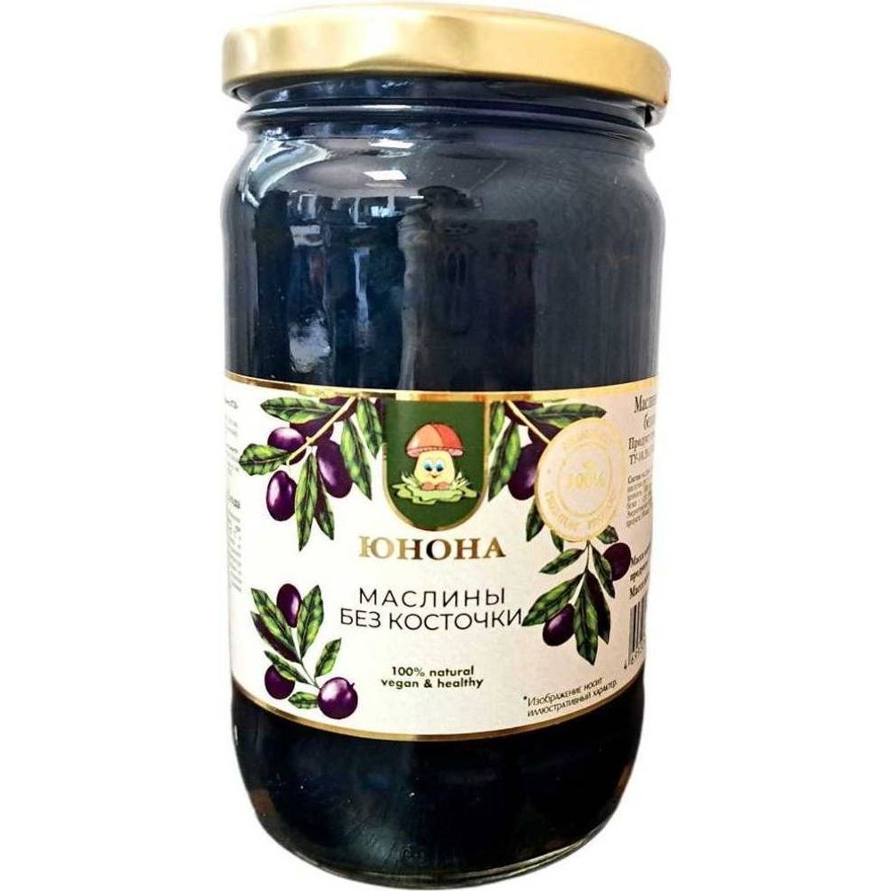 Маслины в заливке без косточки 350г ст/б Юнона