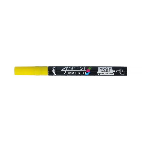 Маркер художественный 4Artist Marker на масляной основе 2 мм, перо круглое, 6 шт, 580002 желтый, Pebeo