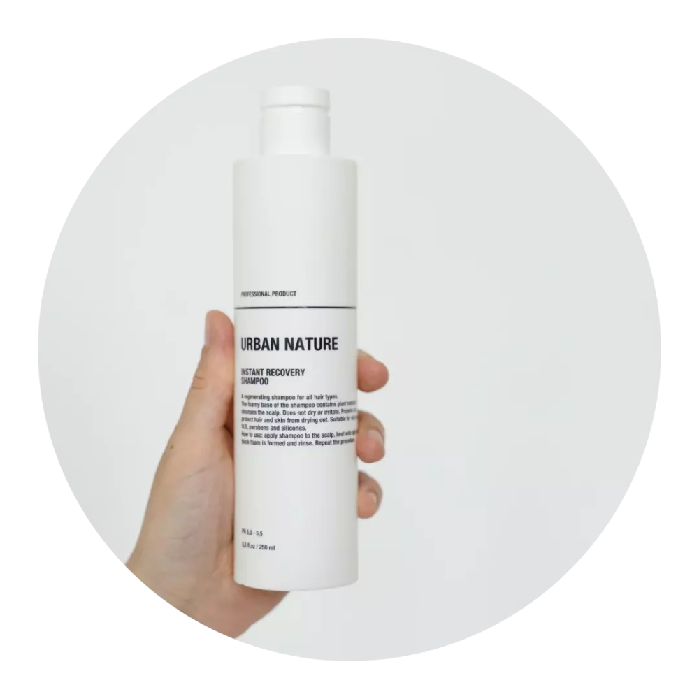 Urban Nature, восстанавливающий шампунь для поврежденных волос INSTANT RECOVERY SHAMPOO, 250 мл.