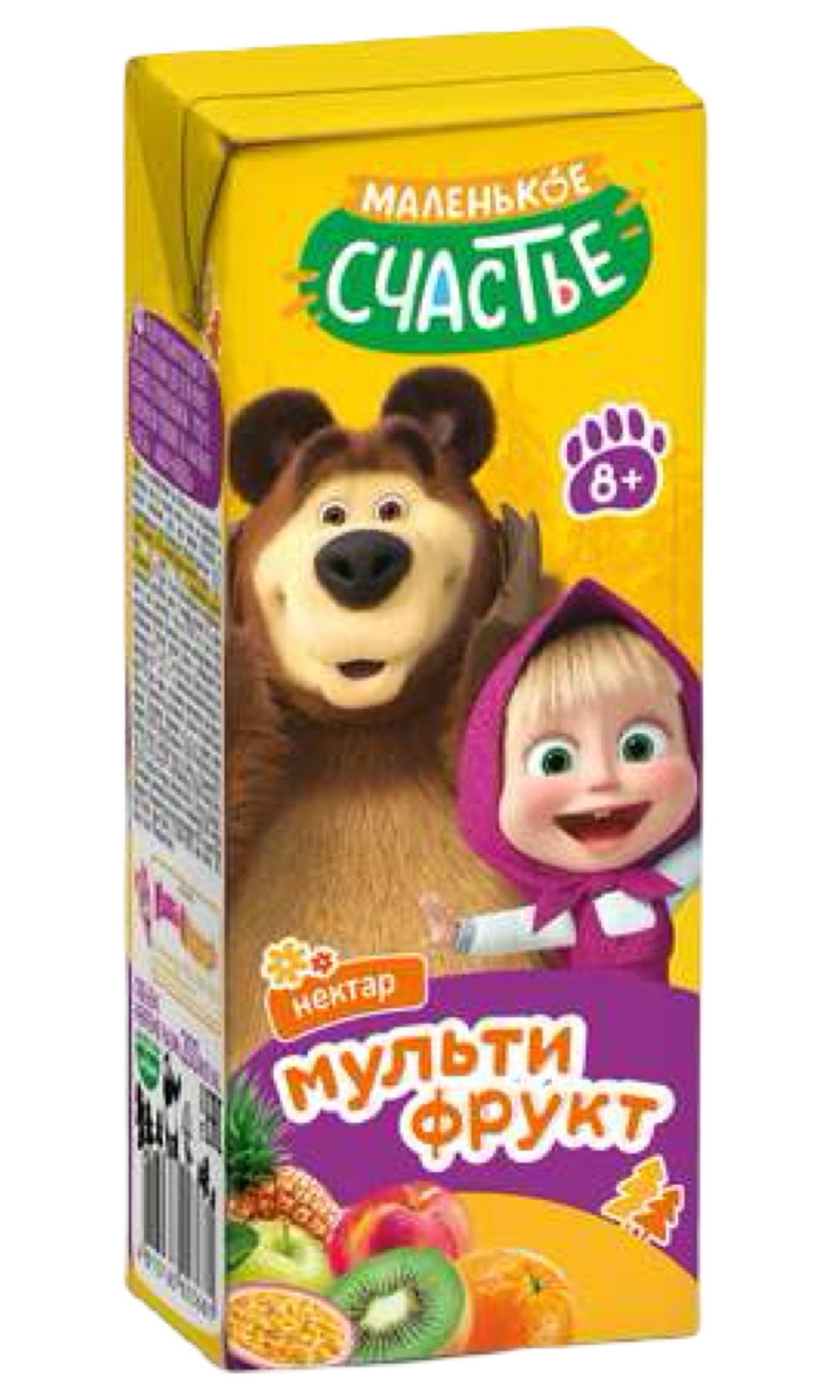 Нектар Маленькое счастье Маша и Медведь Мультифрукт 0,2л, шт