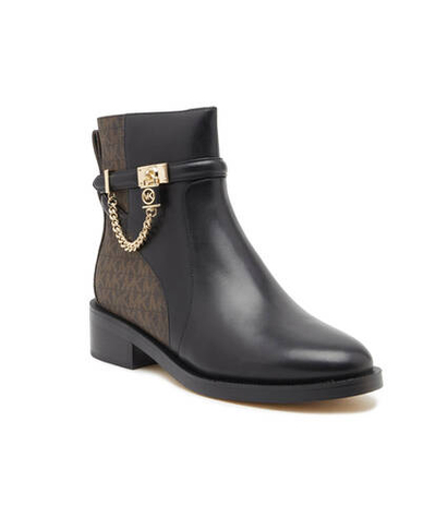 Кожаные ботильоны hamilton flat Michael Kors - черный(40F3HAME6L)