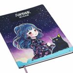 Дневник 1-4 класс 48 л., кожзам (гибкая), печать, фольга, ЮНЛАНДИЯ, "Девочка", 106922