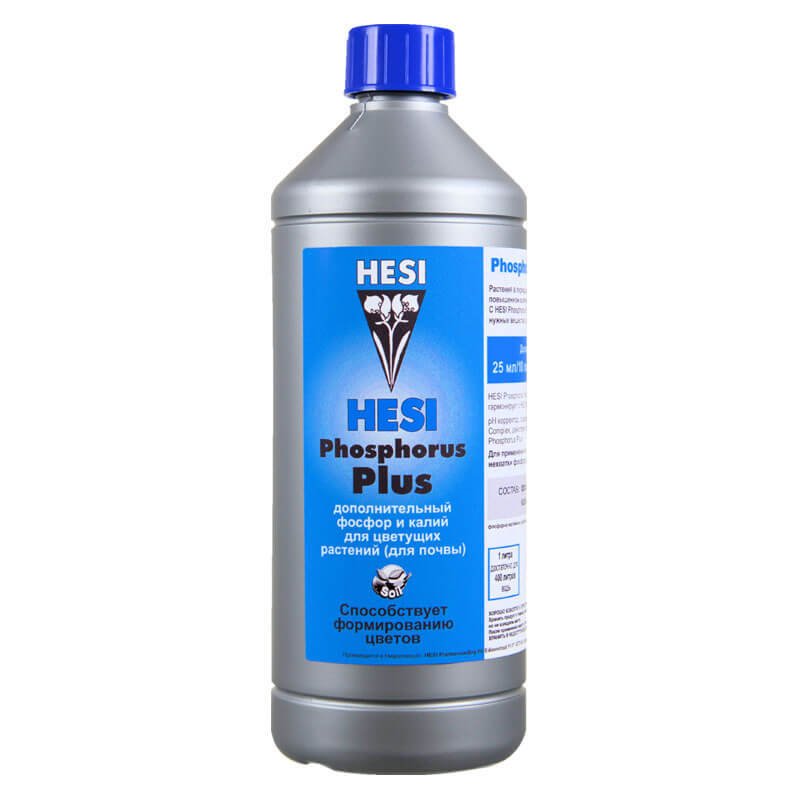 Бутылка HESI Phosphorus Plus, синий жидкий PK-стимулятор для почвы, 1 л