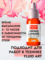 Жидкая акриловая краска ЛИКВИД АКРИЛИК «Оранжевая»