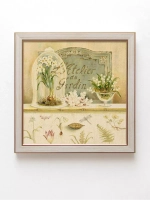 Картины на стену интерьерная на холсте 4 шт, 23*23 см