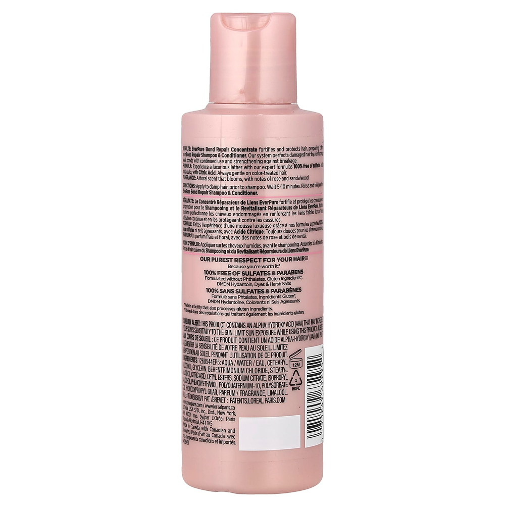 L'Oréal, Ever Pure, готовое средство для мытья головы, концентрат для укрепления связей, 150 мл (5,1 жидк. унции)