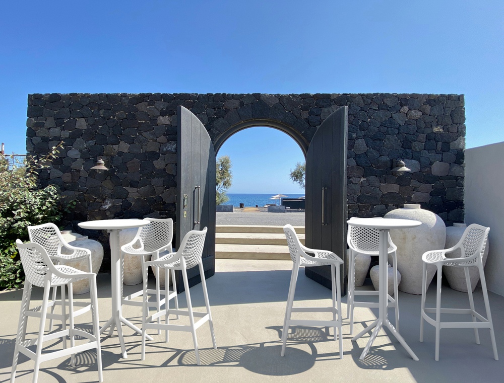 Стол пластиковый барный складной Siesta Contract Sky Folding Bar Table 60, белый
