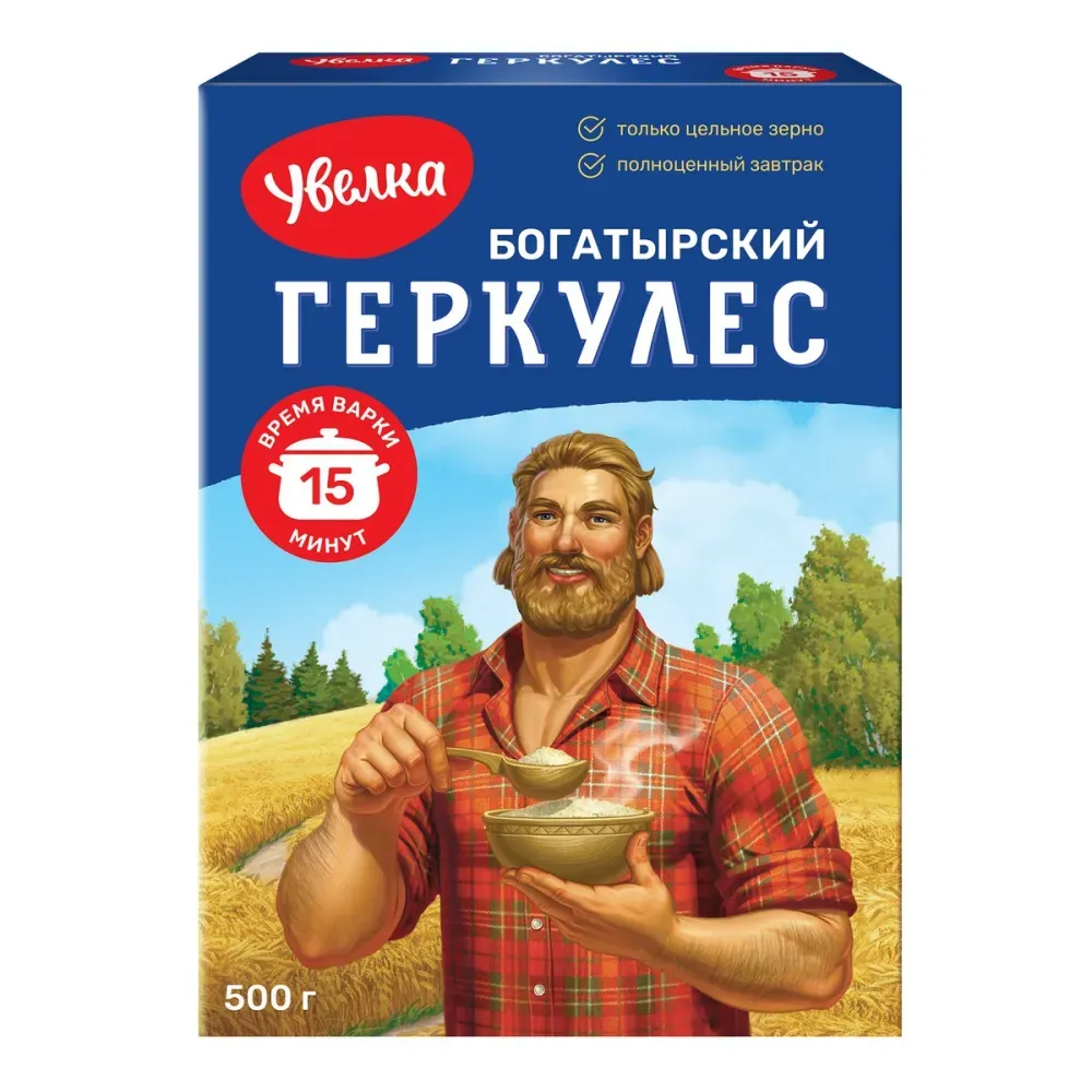 Хлопья овсяные Геркулес Богатырский 15 минут   05 кг