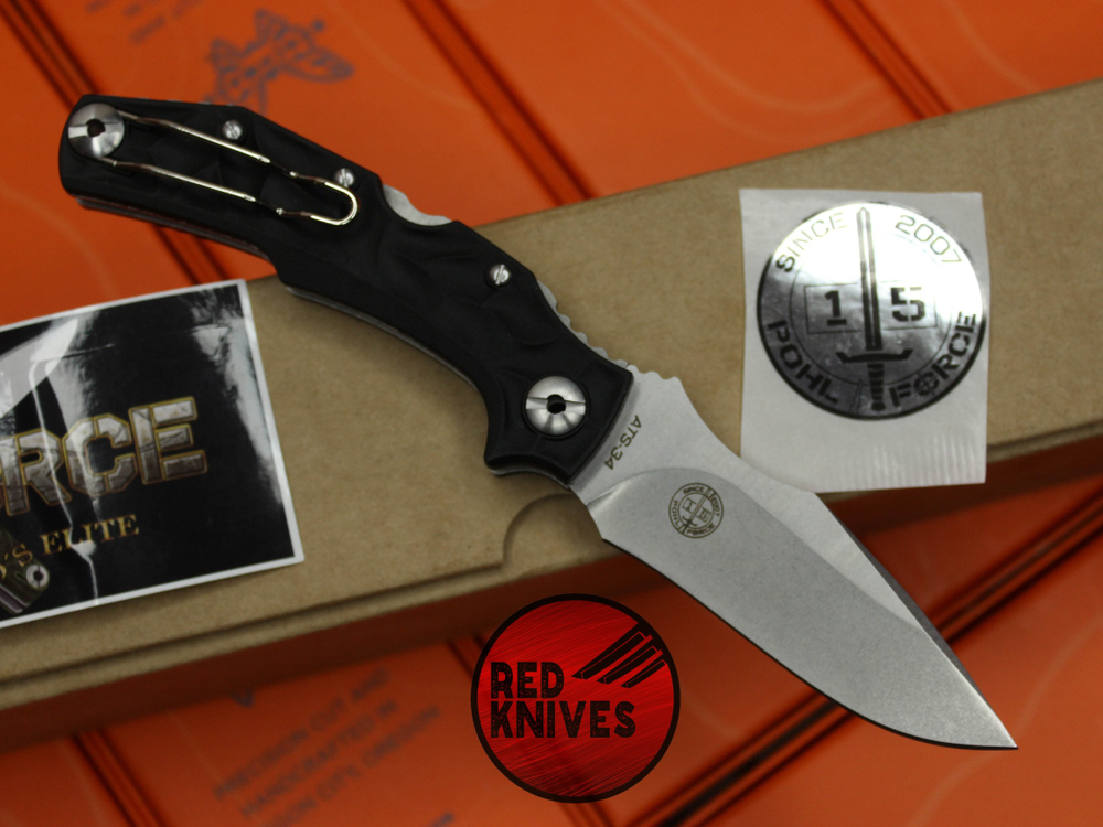 Нож Pohl Force Bravo One Plain Edge - черная рукоять