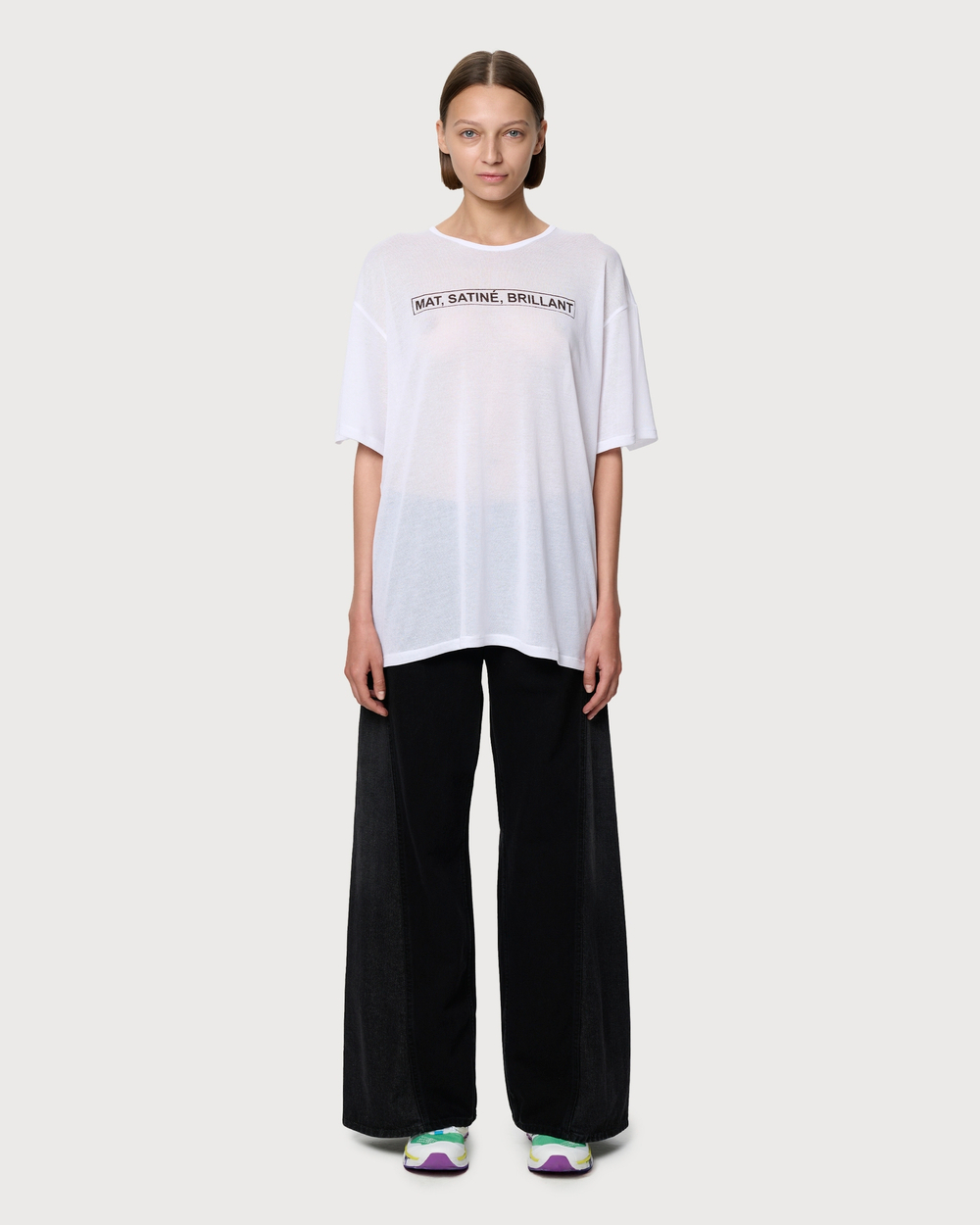 MM6 MAISON MARGIELA БРЮКИ ЖЕНСКИЕ ЧЕРНЫЕ ИЗ ДЕНИМА