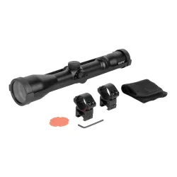Прицел оптический BRITE WA4X 2.5-10X50 IR - комплект поставки с кольцами крепления и салфеткой