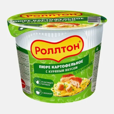 Пюре Роллтон картофельное с куриным вкусом 40г