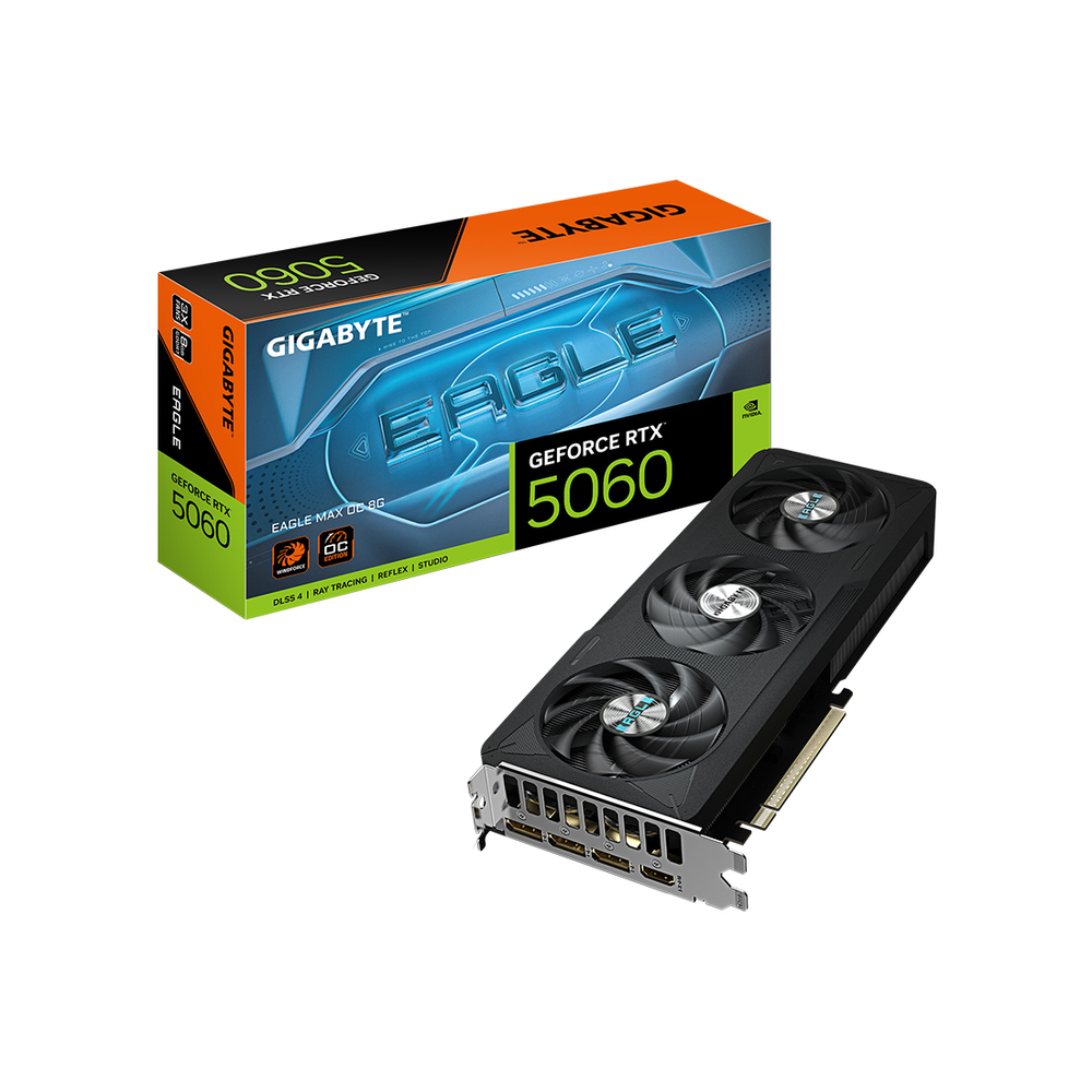 Видеокарта Gigabyte (GV-N5060EAGLEMAX OC-8GD) RTX5060 EAGLE MAX OC 8G