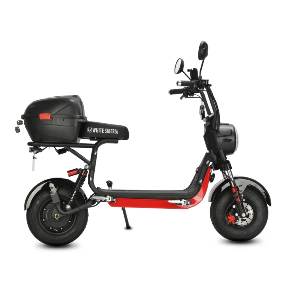 Электроскутер WHITE SIBERIA MINI R 3.0 60V BLACK (Чёрный)