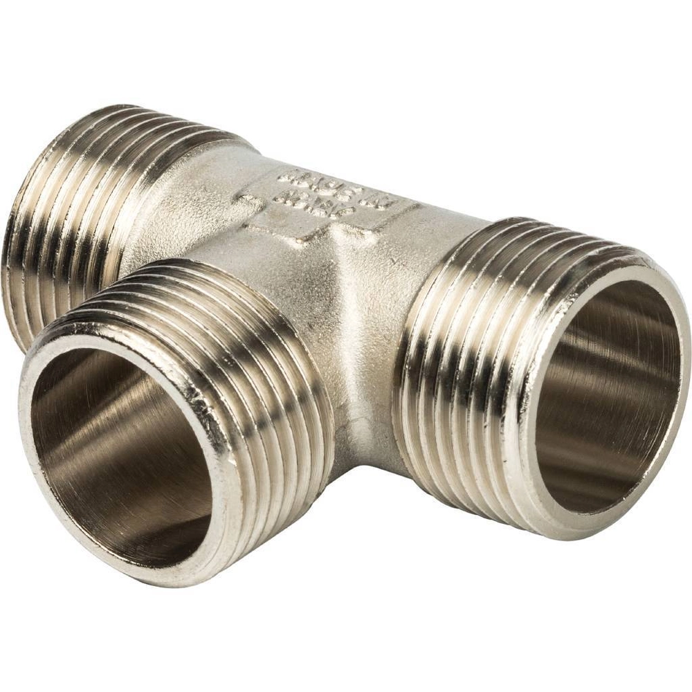STOUT Тройник НН никелированный 1"*1"*1"*
