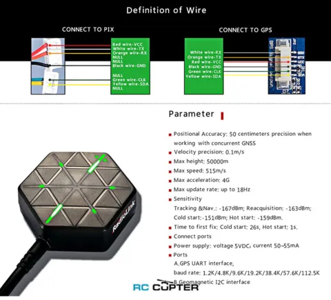 GPS Модуль RadioLink M8N SE100 V2 с компасом