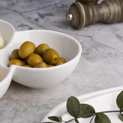 Менажница 20*16 см h4,5 см 3 отделения белая фарфор NEW P.L. Proff Cuisine [4]