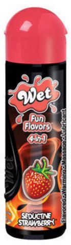 Разогревающий лубрикант Обольстительная клубничка из серии Fun Flavors