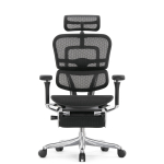 Кресло FALTO Ergohuman Luxury 2 с подножкой ( чёрный каркас /сетка чёрный T-168-B1 Black )