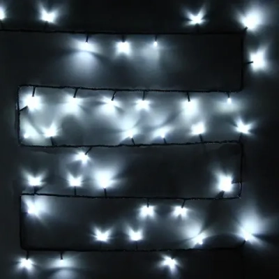 Гирлянда для улицы БАХРОМА «Мерцание» ш3м* в40/60см 100 ламп LED, прозр.провод,1 режим, IP-54, Синий/Белый мерцает (возможность соединения)