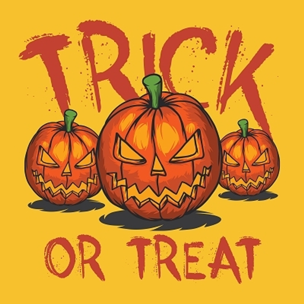 0242 принт PewPewCat Trick or treat_желтая