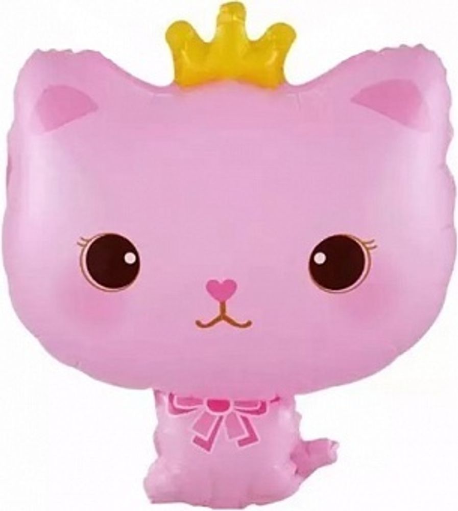 К Фигура Котенок Принцесса Розовый (24''/61 см)