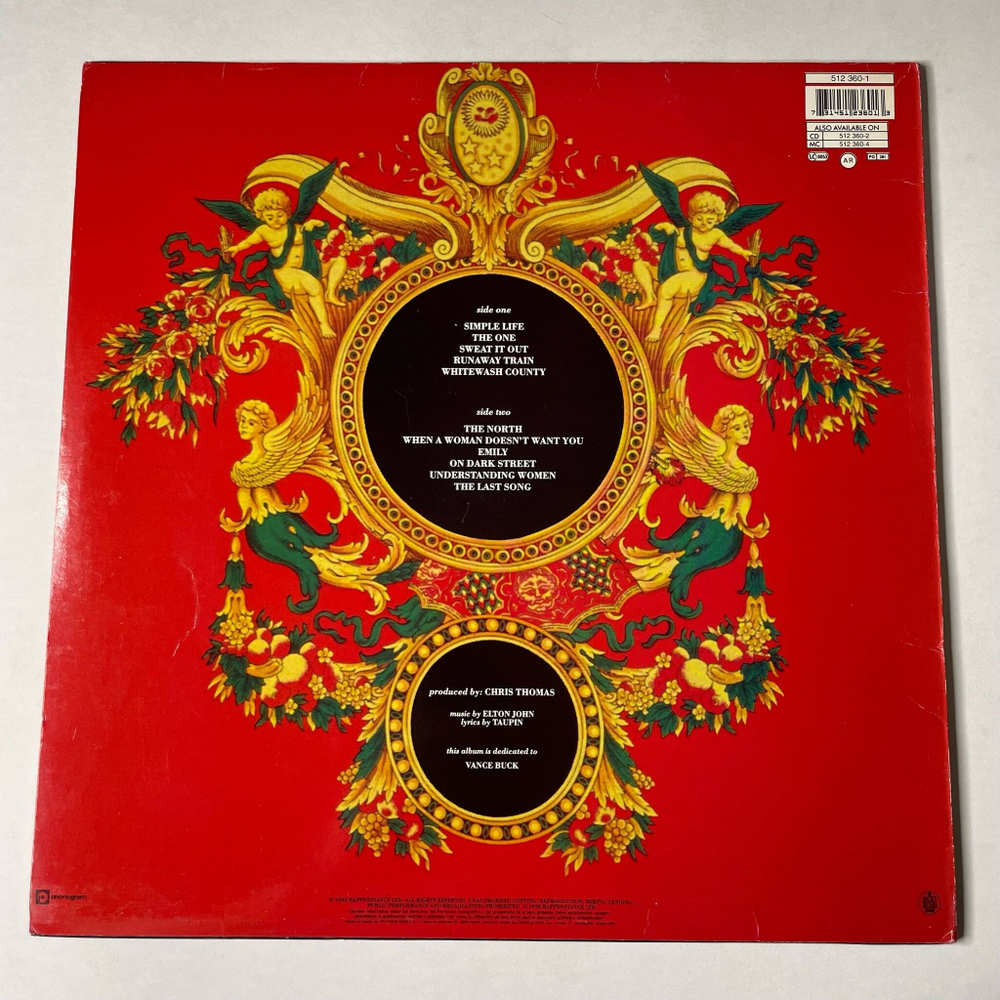 Винтажная виниловая пластинка LP Elton John The One (Spain 1992)