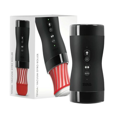 Набор Tenga Vacuum Gyro Roller: мастурбатор и устройство для вращения и создания вакуума (Цвет: черный)