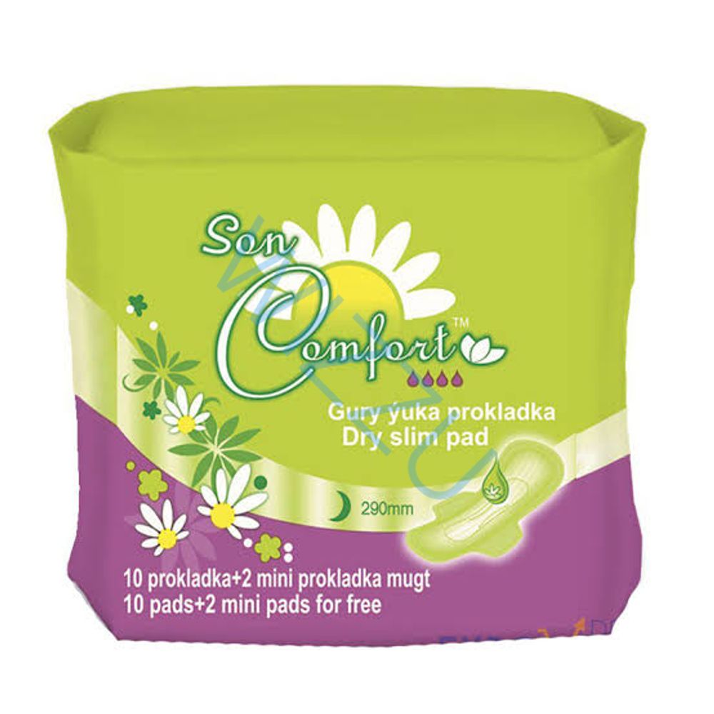Прокладки ультратонкие Sen Comfort 290мм Dry 10+2шт