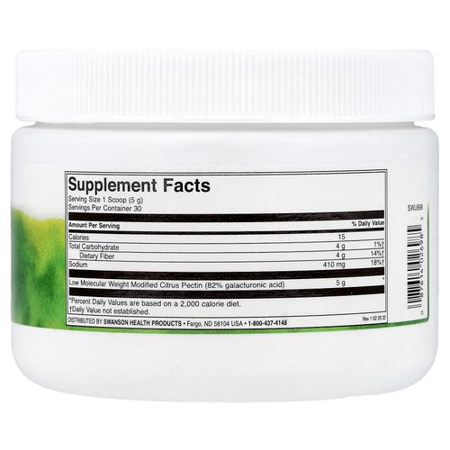 Swanson Vitamins, модифицированный цитрусовый пектин в порошке, 150 г (5,28 унции)