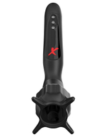 Чёрный вибростимулятор для головки члена с эффектом всасывания Vibrating Roto-Sucker (Цвет: черный)