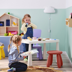 IKEA MAMMUT (ИКЕА МАММУТ) — Детский стул, крытый/открытый/красный, фото 2