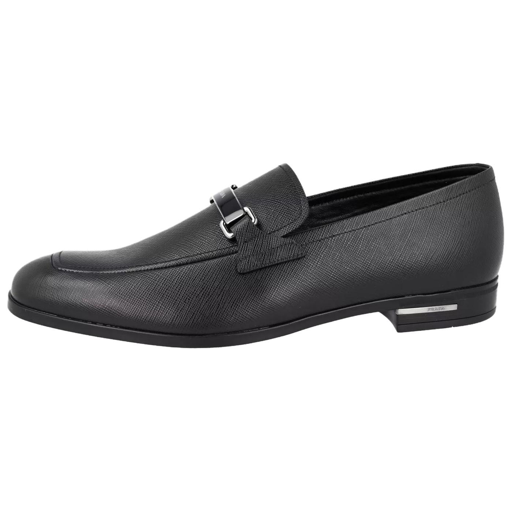 PRADA Saffiano Leather Casual Leather Shoes Men"s Black