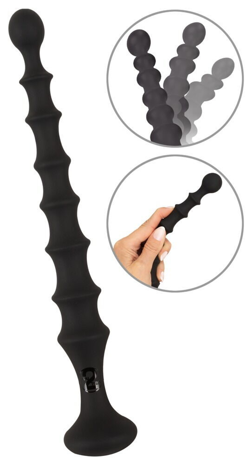 Черная анальная ёлочка Magic Anal Wand - 26,9 см. (Цвет: черный)