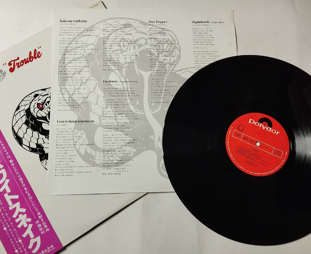 Винтажная виниловая пластинка LP Whitesnake Trouble (Japan 1979) (Obi) Free Flight