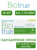 Однодневные мультифокальные контактные линзы Biotrue ONEday for Presbyopia (уп. 30 линз)