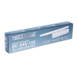 Доводчик дверной NOTEDO DC-045-155 SL+HO+DA+BC со скольз.тягой коричневый (150 кг)