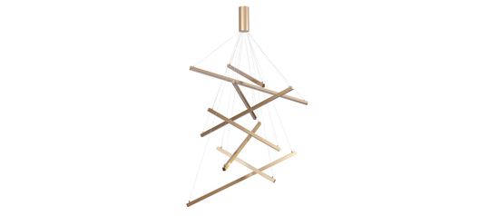 Люстра подвесная светодиодная 3860/96L золото Cometa Odeon Light.