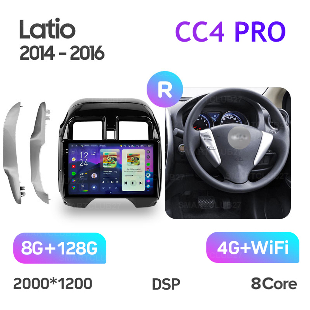 Teyes CC4 Pro 10,2" для Nissan Latio 2014-2016 (прав)