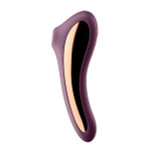 Фиолетовый вибромассажер 19см с вакуумной стимуляцией Satisfyer Dual Kiss
