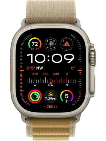 Умные часы Apple Watch Ultra 2 49 мм Natural Titanium Case with Tan Alpine Loop - L