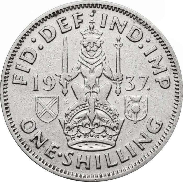 1 шиллинг 1937 Великобритания (Шотландский шиллинг)
