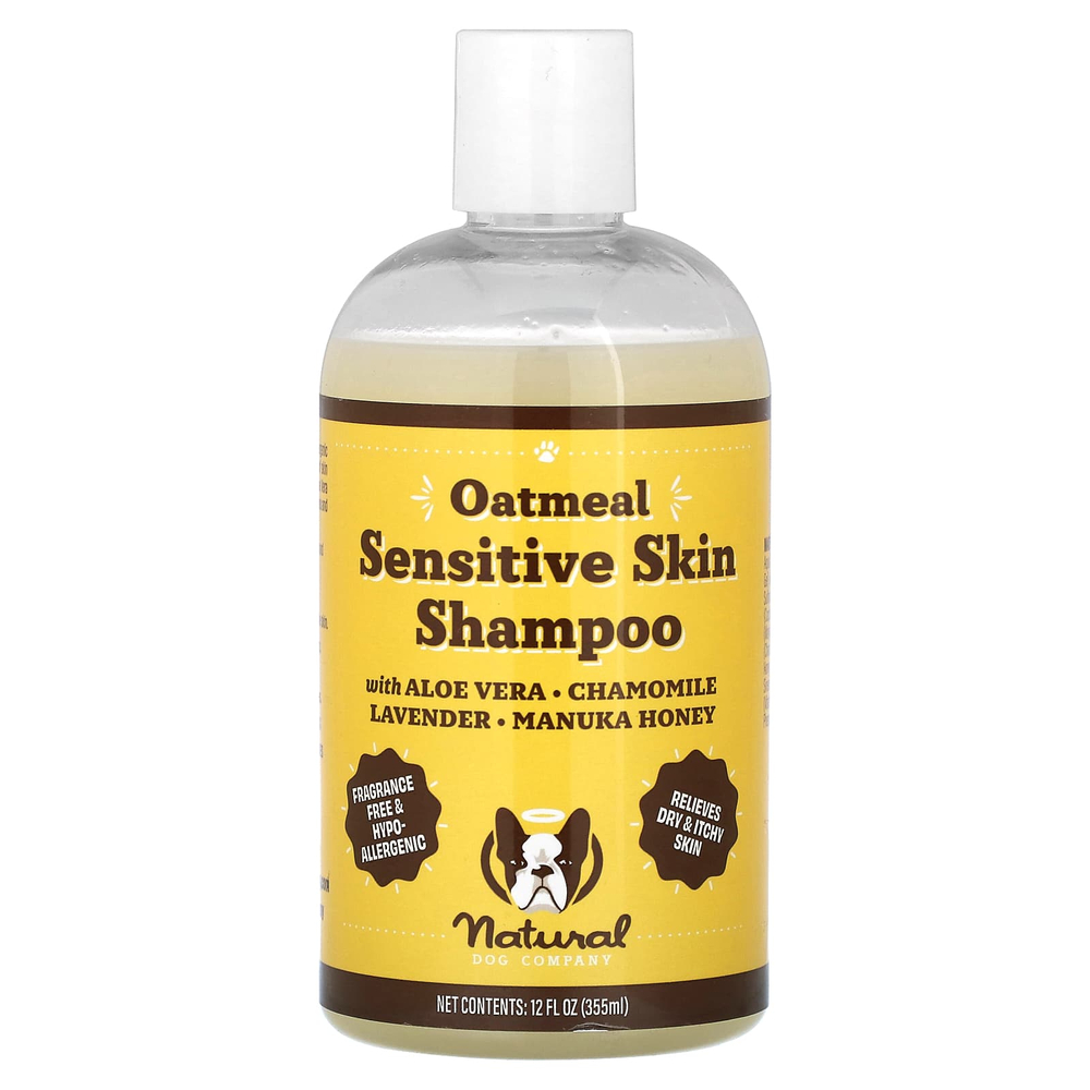 Natural Dog Company, шампунь с овсянкой для чувствительной кожи, для собак, без отдушки, 355 мл (12 жидк. унций)