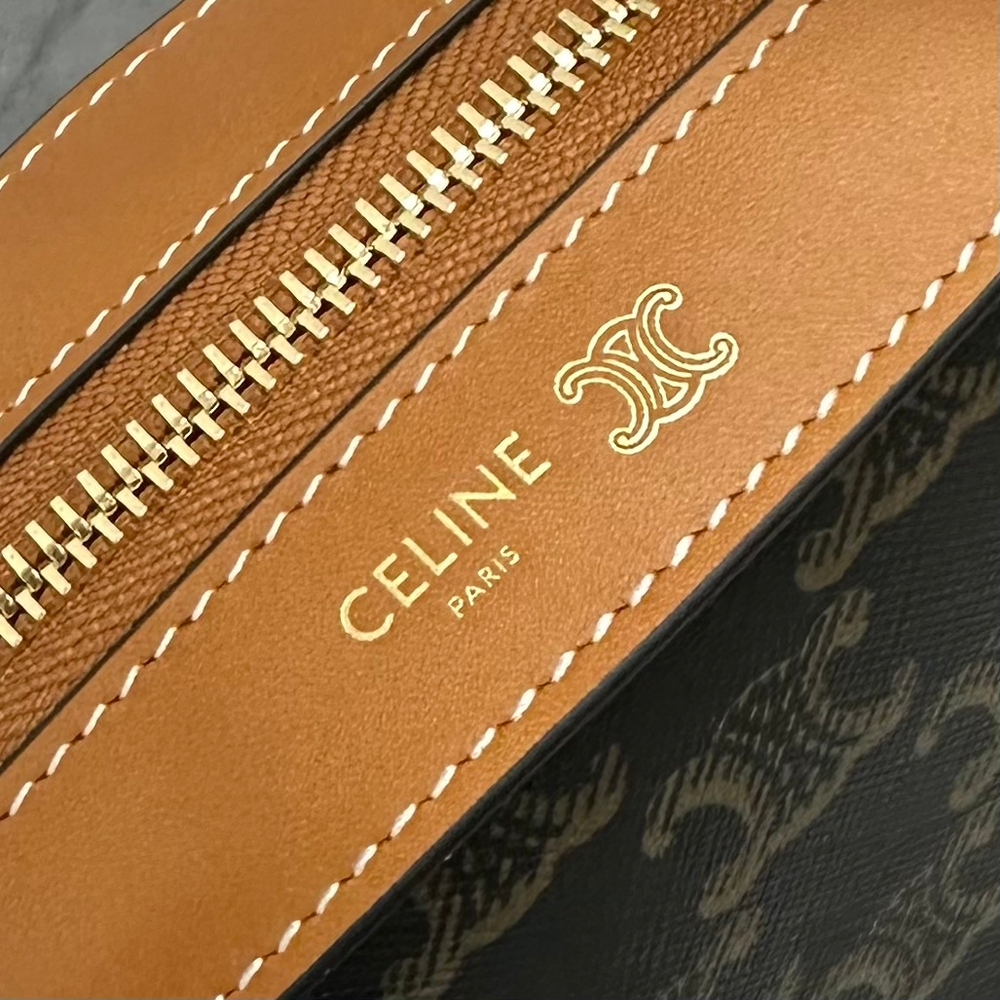 Сумка Celine Duffle, коричневая — фото 6