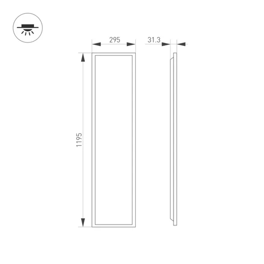 Светильник DL-TITAN-S300x1200-40W Day4000 (WH, 120 deg, CRI90, 230V) (Arlight, IP54 Металл, 5 лет) 052817